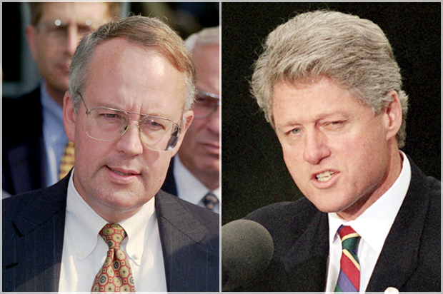 Ken Starr and Bill Clinton