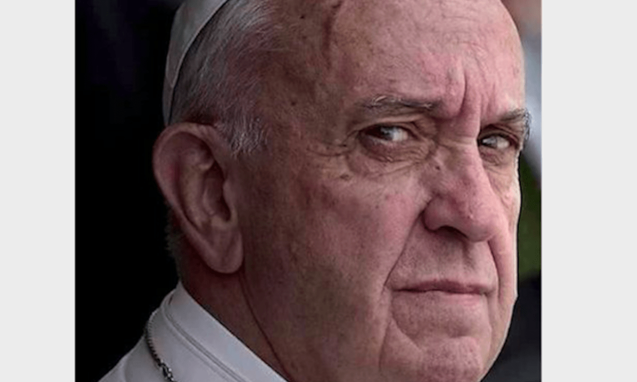 Bergoglio looking most stern.
