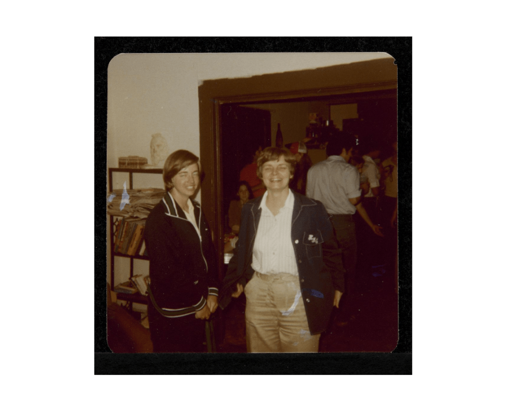 Two religious sisters host party.