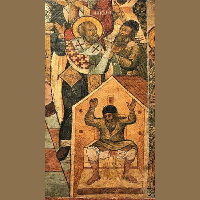 Arius dies painfully.