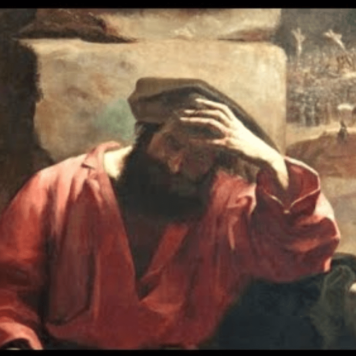 Judas Iscariot mired in despair.