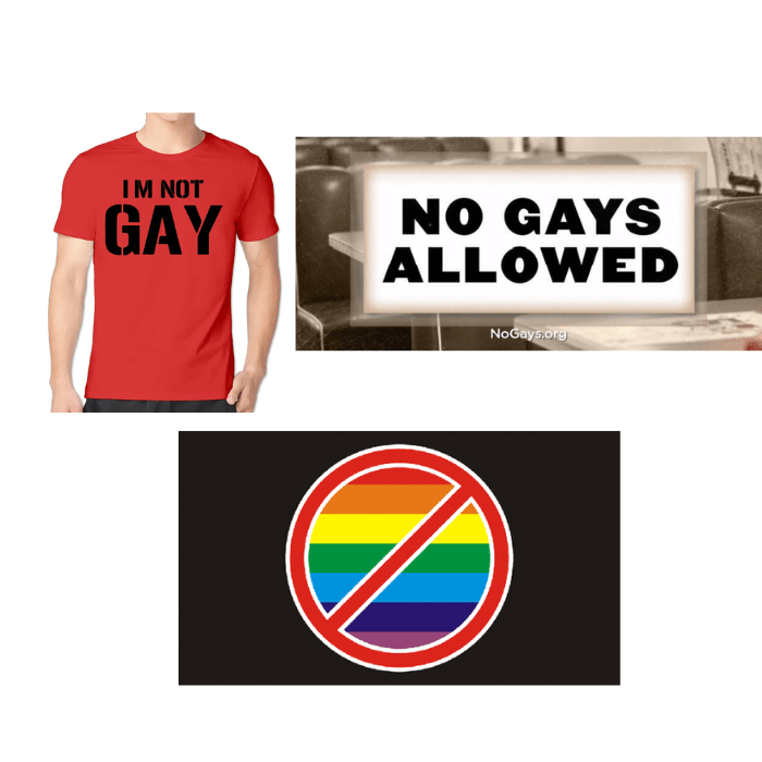 No gays allowed!