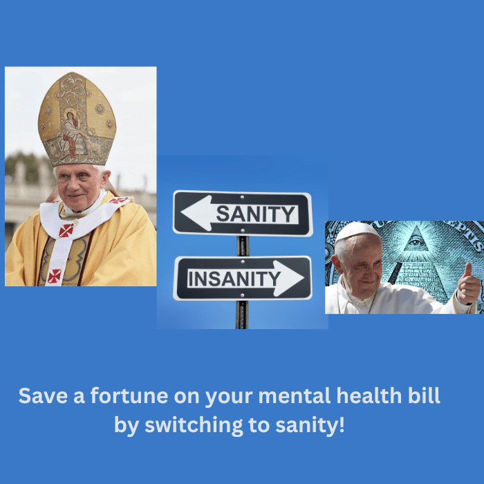 Choose either sanity or insanity.