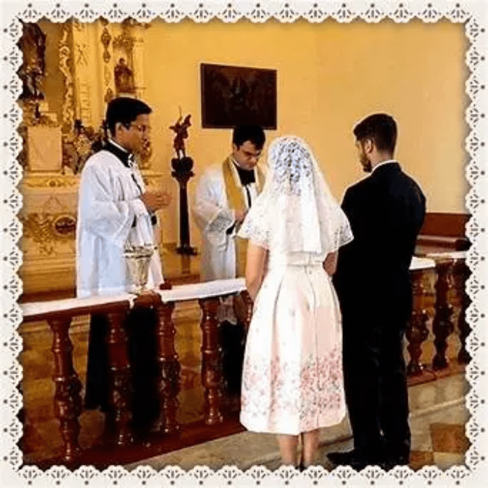 Traditional Catholic wedding.