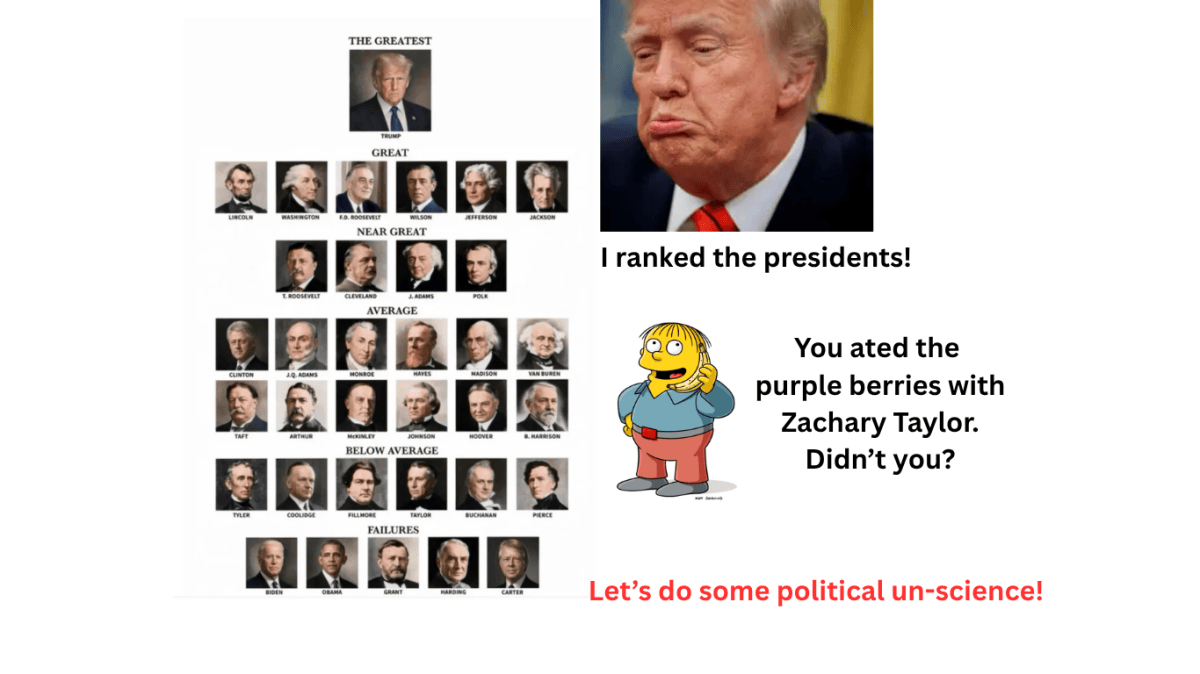 Re-Ranking Trump’s Stupid Presidential&nbsp;Rankings
